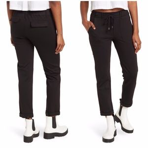 Democracy Black Ab Leisure High Rise Utility Roll Cuff Pants